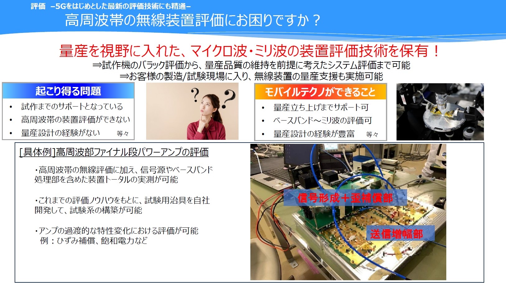 高周波帯の無線装置評価にお困りですか?